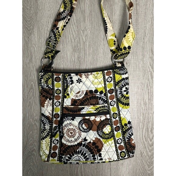 Vera Bradley Cocoa Moss Crossbody Shoulder Bag Hipster Purse - Picture 1 of 10